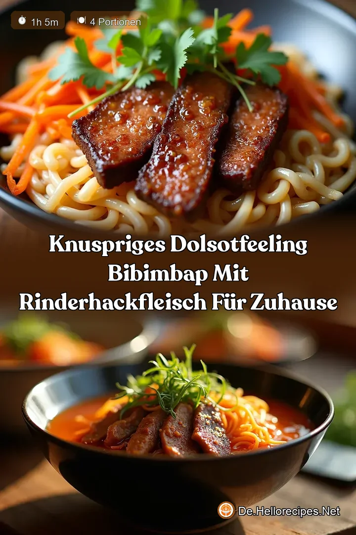 Knuspriges DolsotFeeling Bibimbap mit Rinderhackfleisch für Zuhause