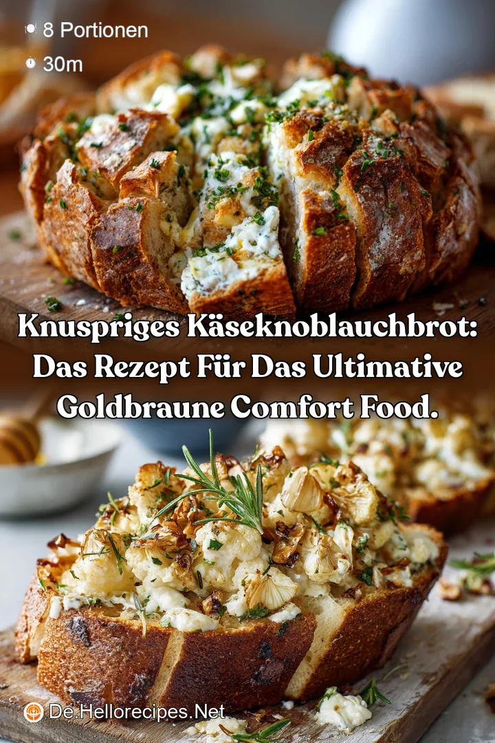 Knuspriges K&auml;seKnoblauchBrot: Das Rezept f&uuml;r das ultimative goldbraune Comfort Food.