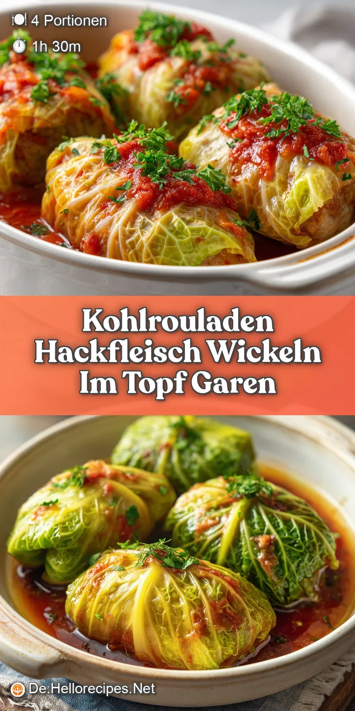 Close-up of a glistening cabbage roll, revealing layers of filling; rich sauce pools around it, showcasing a savory, comfo...