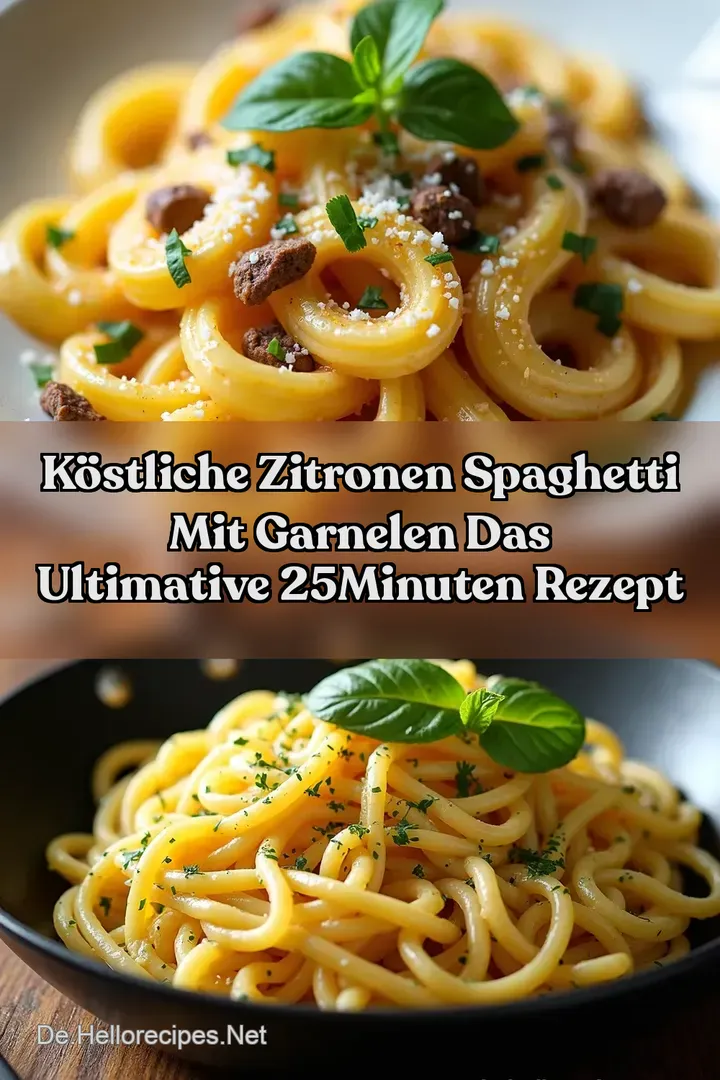 K&ouml;stliche Zitronen Spaghetti Mit Garnelen Das Ultimative 25Minuten Rezept