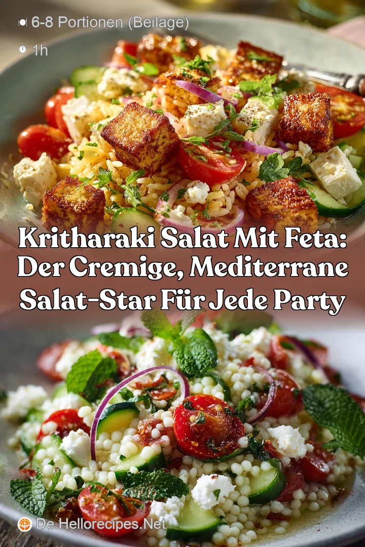 Kritharaki Salat mit Feta: Der cremige mediterrane Salat-Star f&uuml;r jede Party