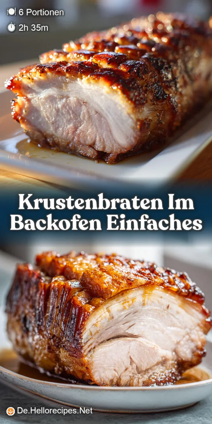 Close-up of crispy, deeply browned pork crackling, revealing the tender, succulent meat beneath. An irresistible texture a...