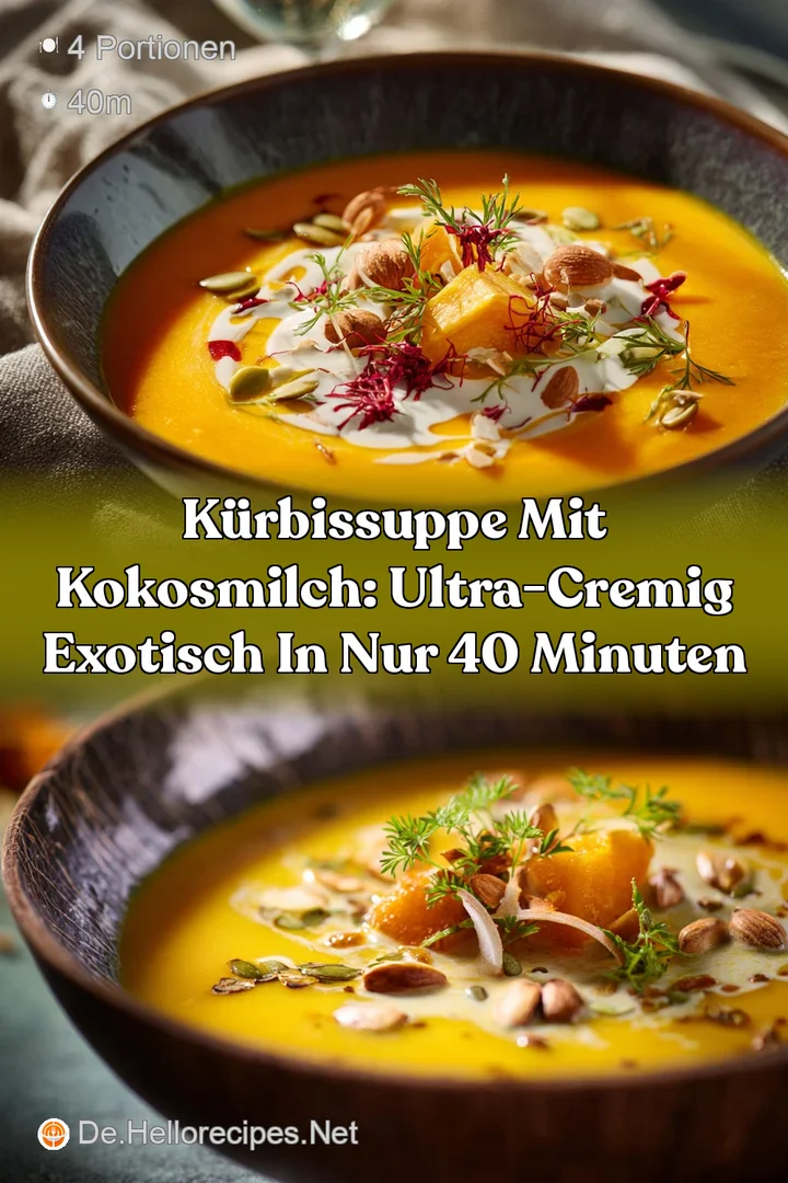 K&uuml;rbissuppe mit Kokosmilch: Ultra-cremig exotisch in nur 40 Minuten