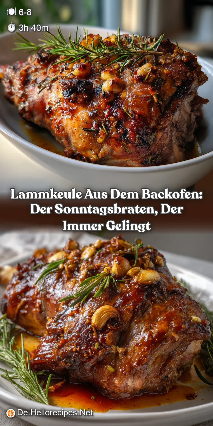 Lammkeule aus dem Backofen: Der Sonntagsbraten der immer gelingt