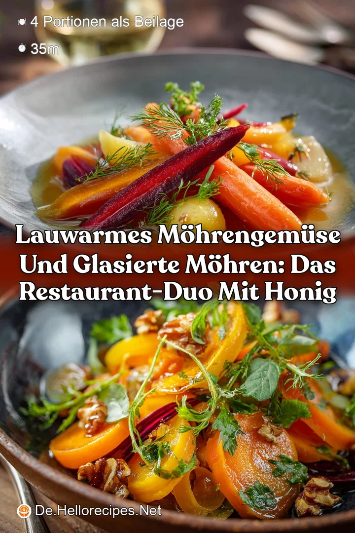 Lauwarmes M&ouml;hrengem&uuml;se und Glasierte M&ouml;hren: Das Restaurant-Duo mit Honig