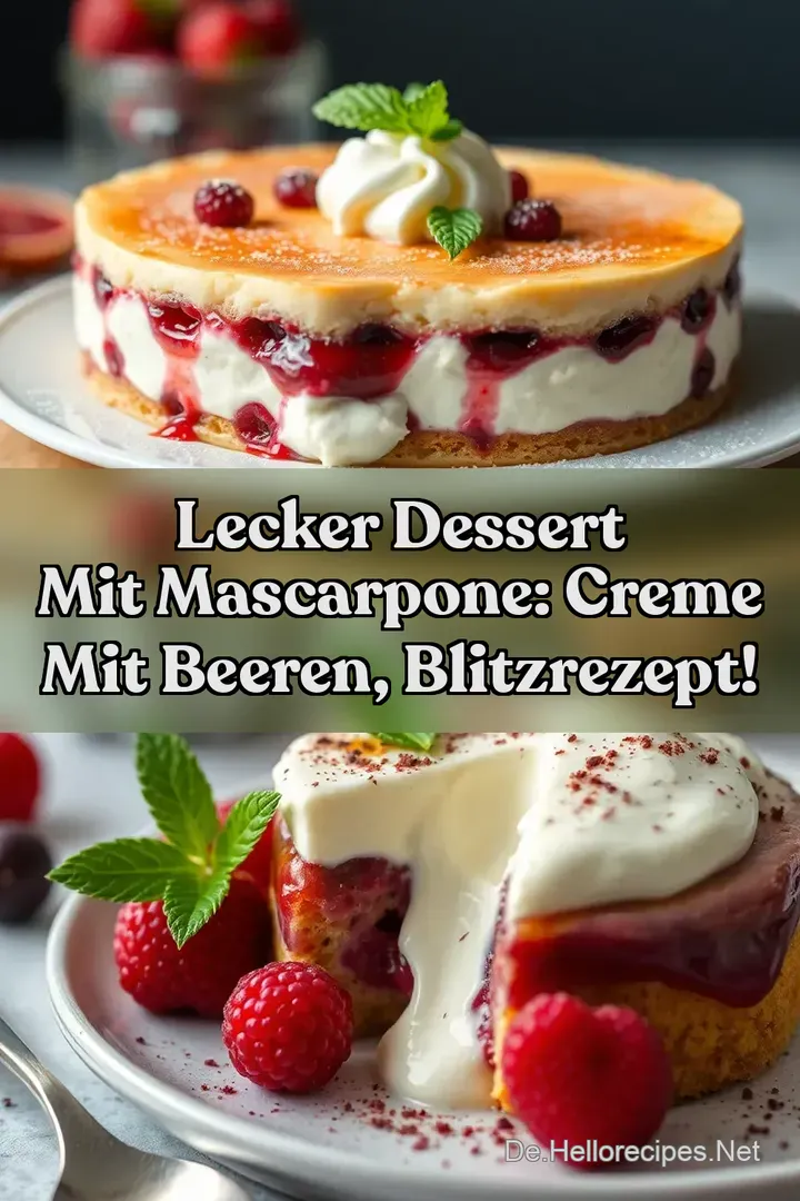 Lecker Dessert mit Mascarpone: Creme mit Beeren Blitzrezept!