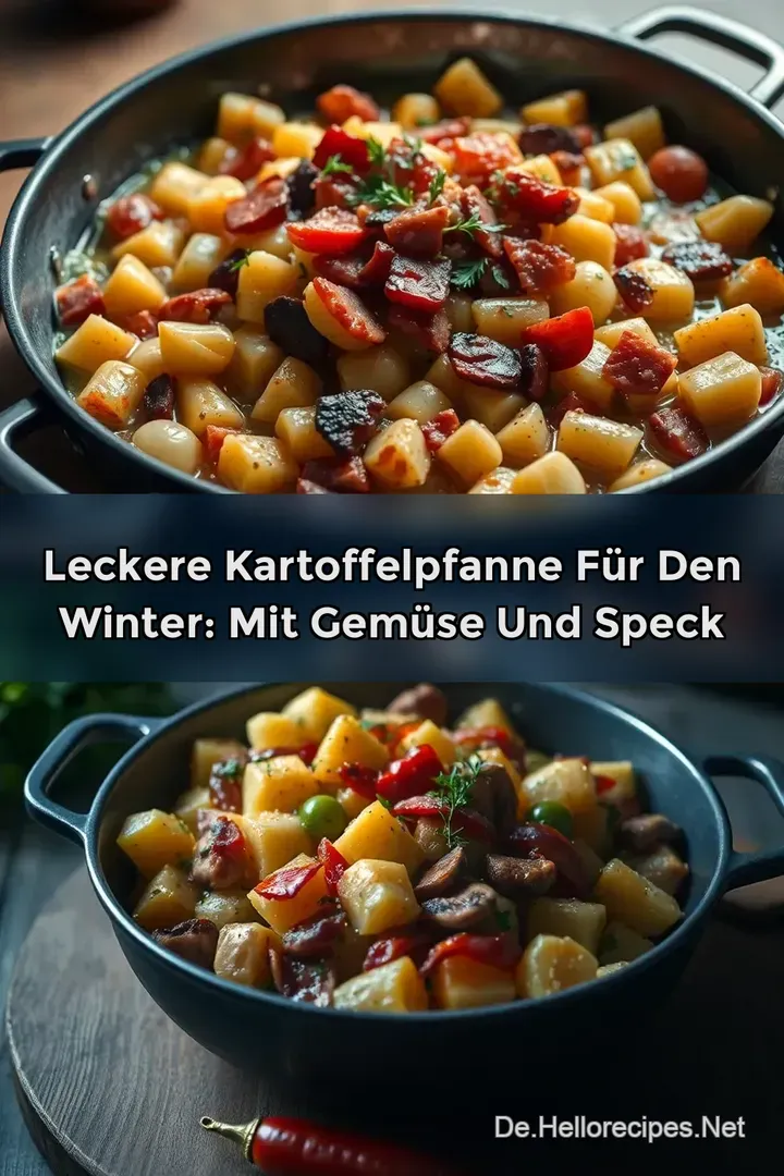 Leckere Kartoffelpfanne für den Winter: Mit Gemüse und Speck