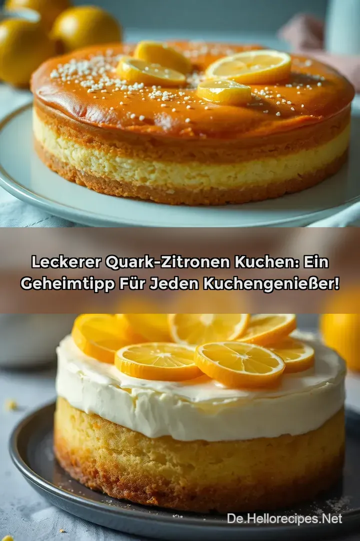 Leckerer Quark-Zitronen Kuchen: Ein Geheimtipp für jeden Kuchengenießer!