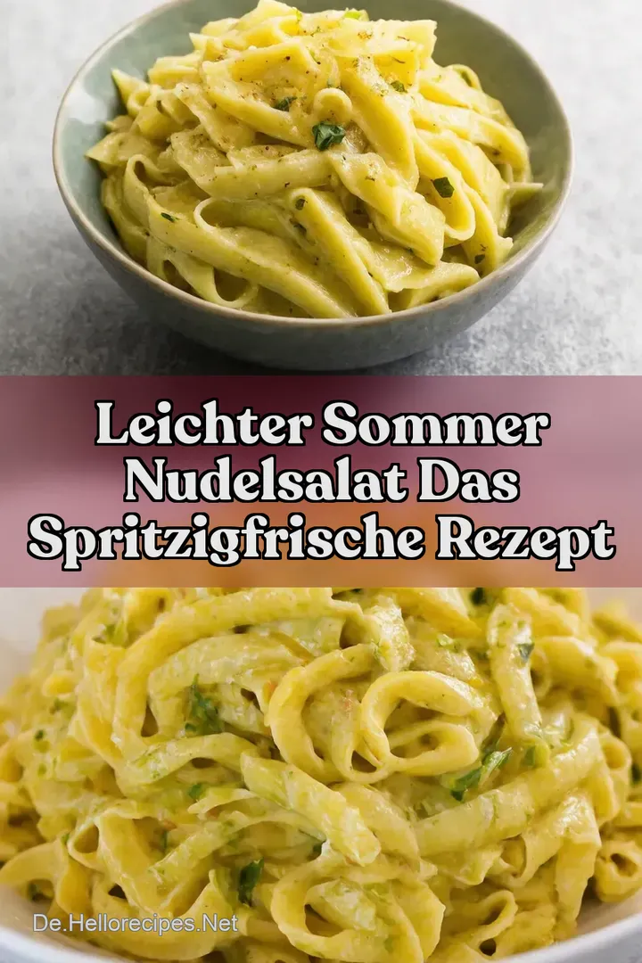 Leichter Sommer Nudelsalat Das spritzigfrische Rezept