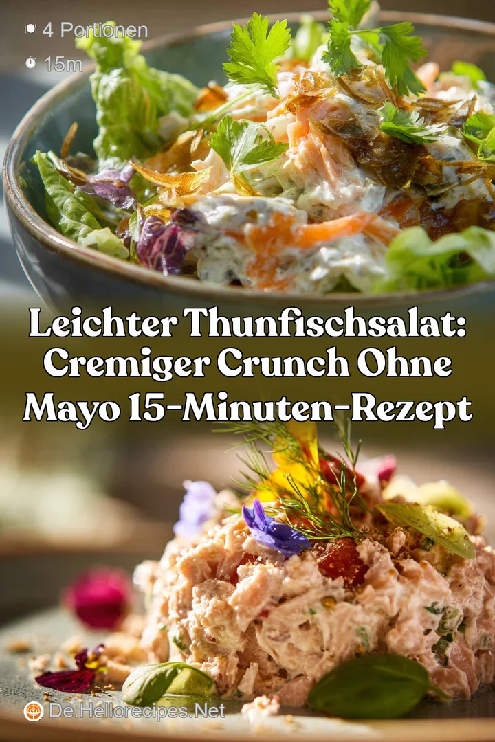 Leichter Thunfischsalat: Cremiger Crunch ohne Mayo 15-Minuten-Rezept
