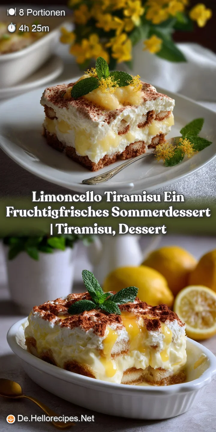 Limoncello Tiramisu ein fruchtigfrisches Sommerdessert | Tiramisu Dessert