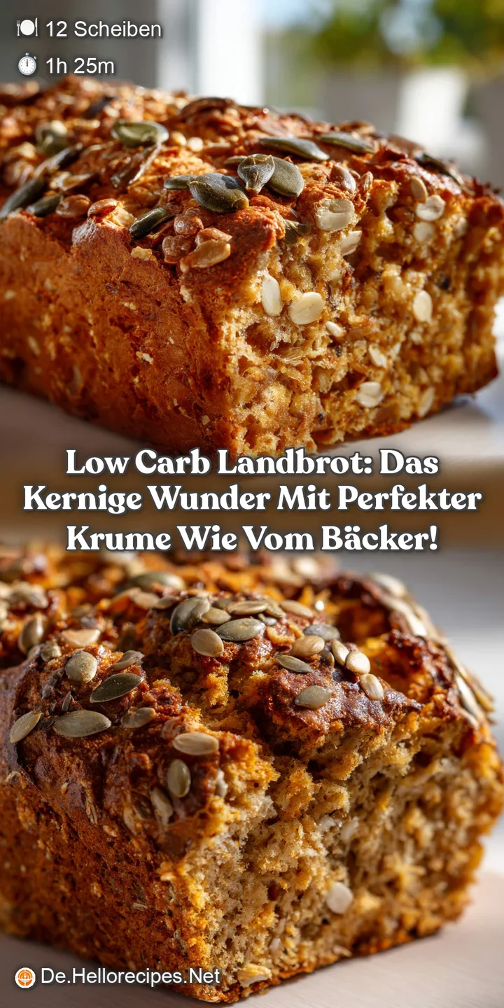 Low Carb Landbrot: Das kernige Wunder mit perfekter Krume wie vom B&auml;cker!