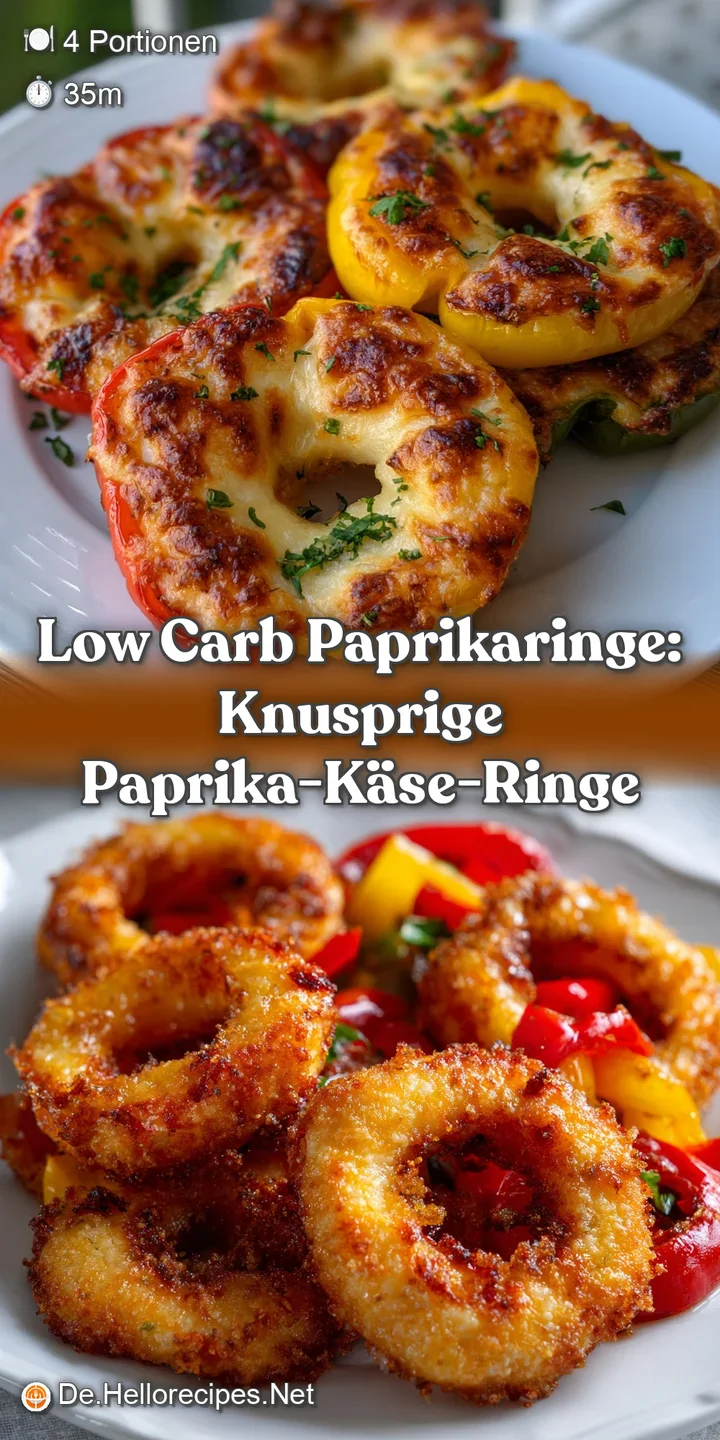 Low Carb Paprikaringe: Knusprige Paprika-K&auml;se-Ringe