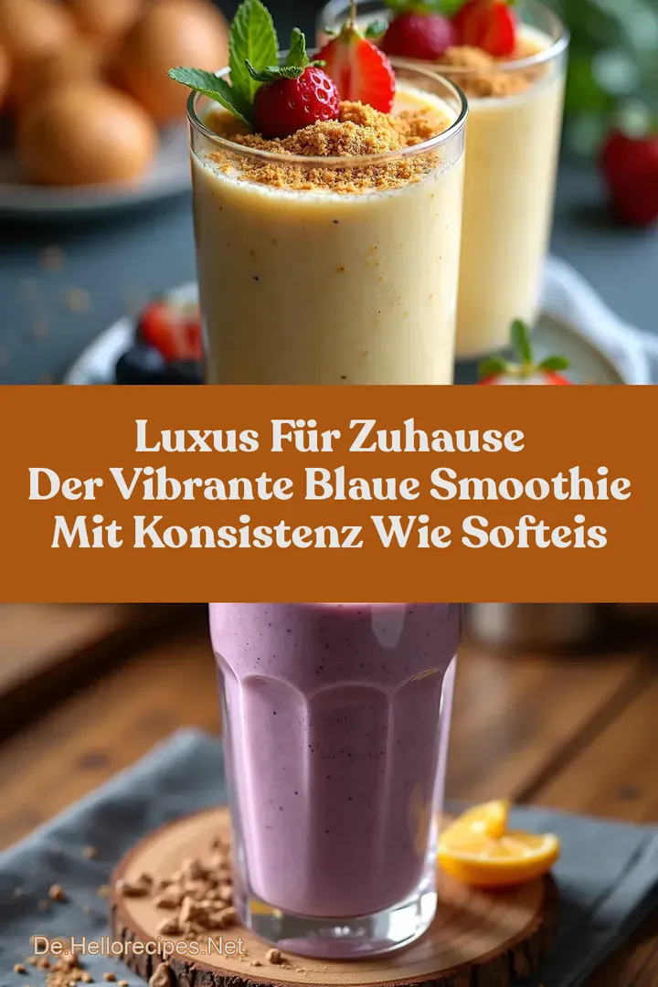 Luxus für Zuhause Der VIBRANTE Blaue Smoothie mit Konsistenz wie Softeis