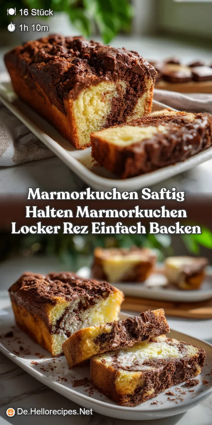 Marmorkuchen Saftig Halten Marmorkuchen Locker Rez Einfach Backen