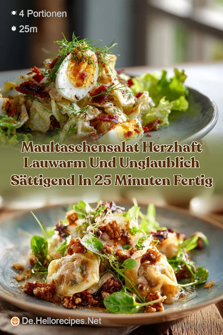 Maultaschensalat Herzhaft lauwarm und unglaublich s&auml;ttigend in 25 Minuten fertig