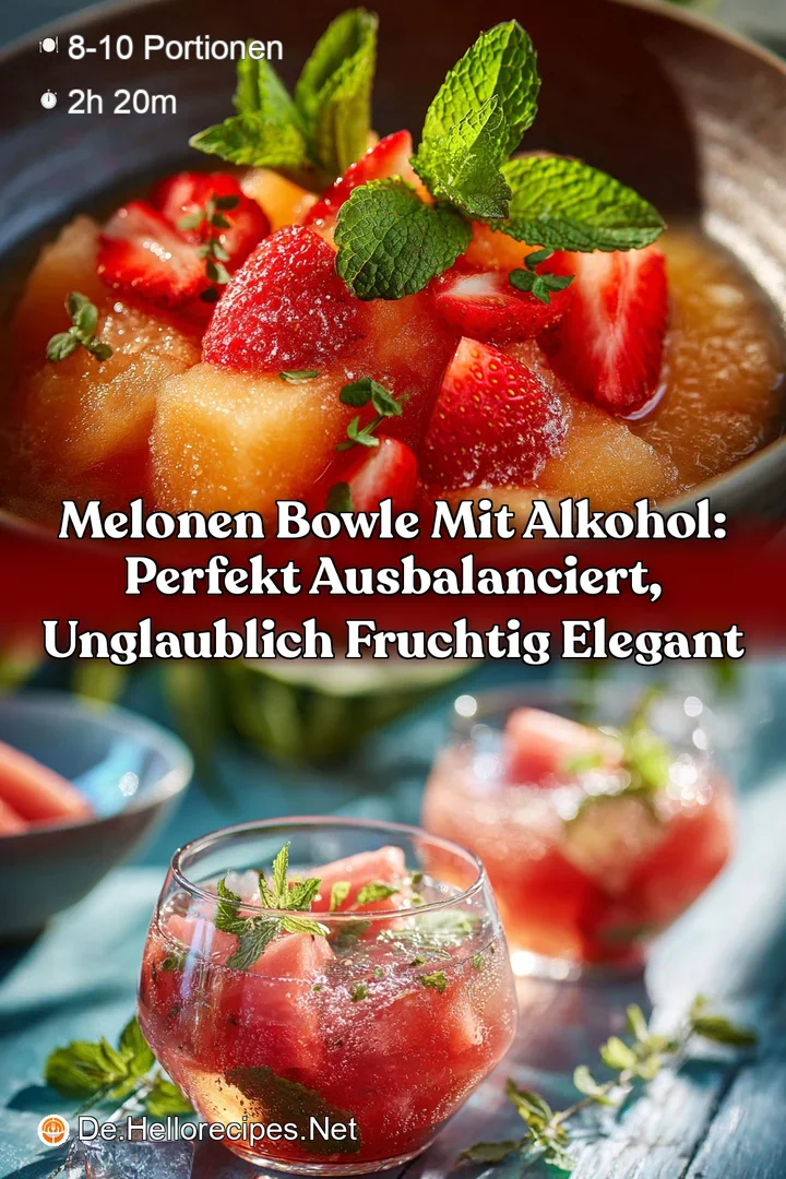 Melonen Bowle mit Alkohol: Perfekt ausbalanciert unglaublich fruchtig elegant
