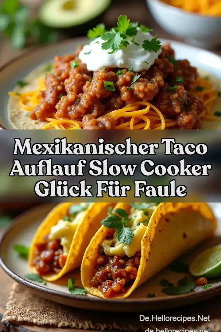 Mexikanischer Taco Auflauf Slow Cooker Gl&uuml;ck f&uuml;r Faule