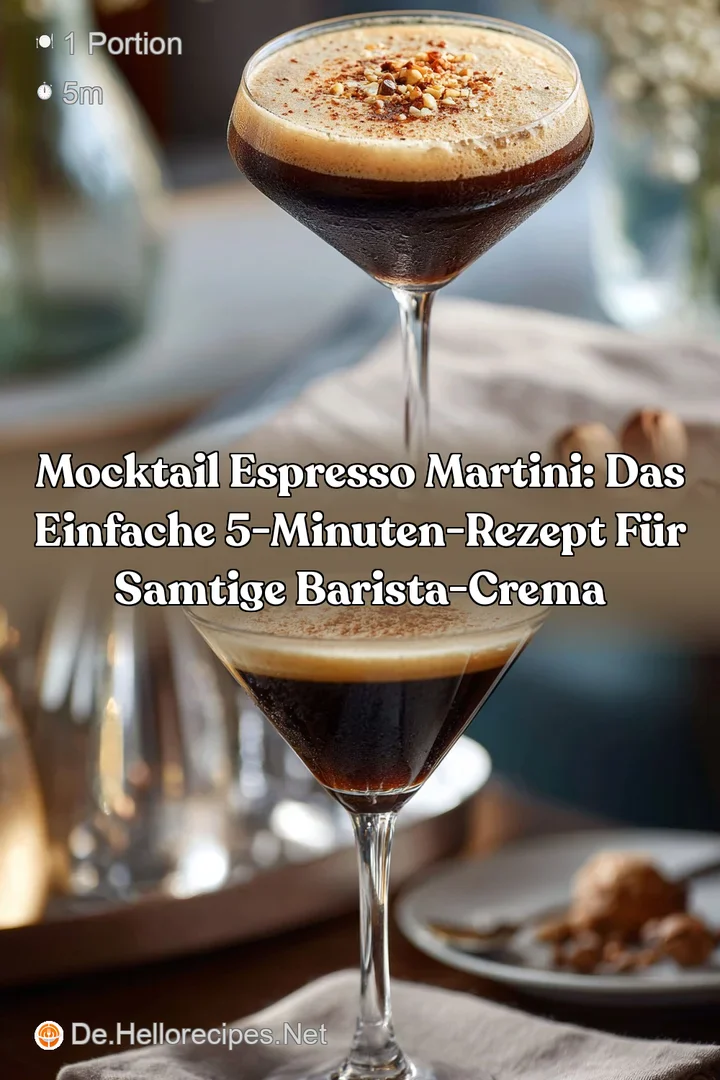 Mocktail Espresso Martini: Das einfache 5-Minuten-Rezept f&uuml;r samtige Barista-Crema