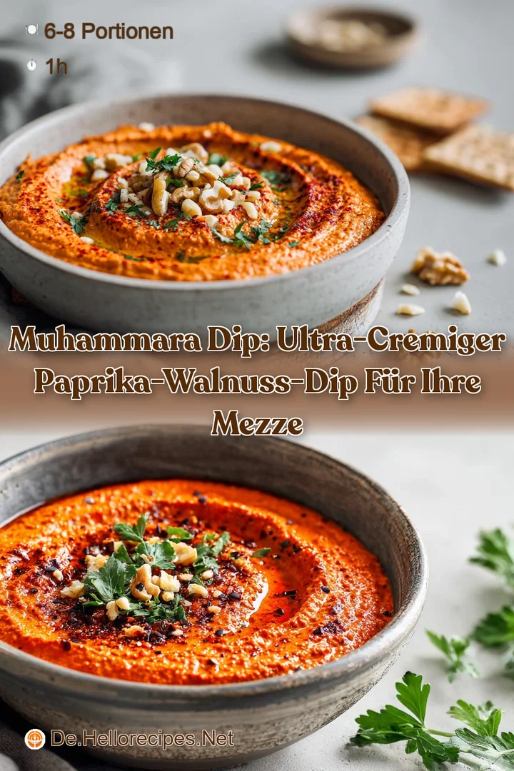 Muhammara Dip: Ultra-Cremiger Paprika-Walnuss-Dip f&uuml;r Ihre Mezze
