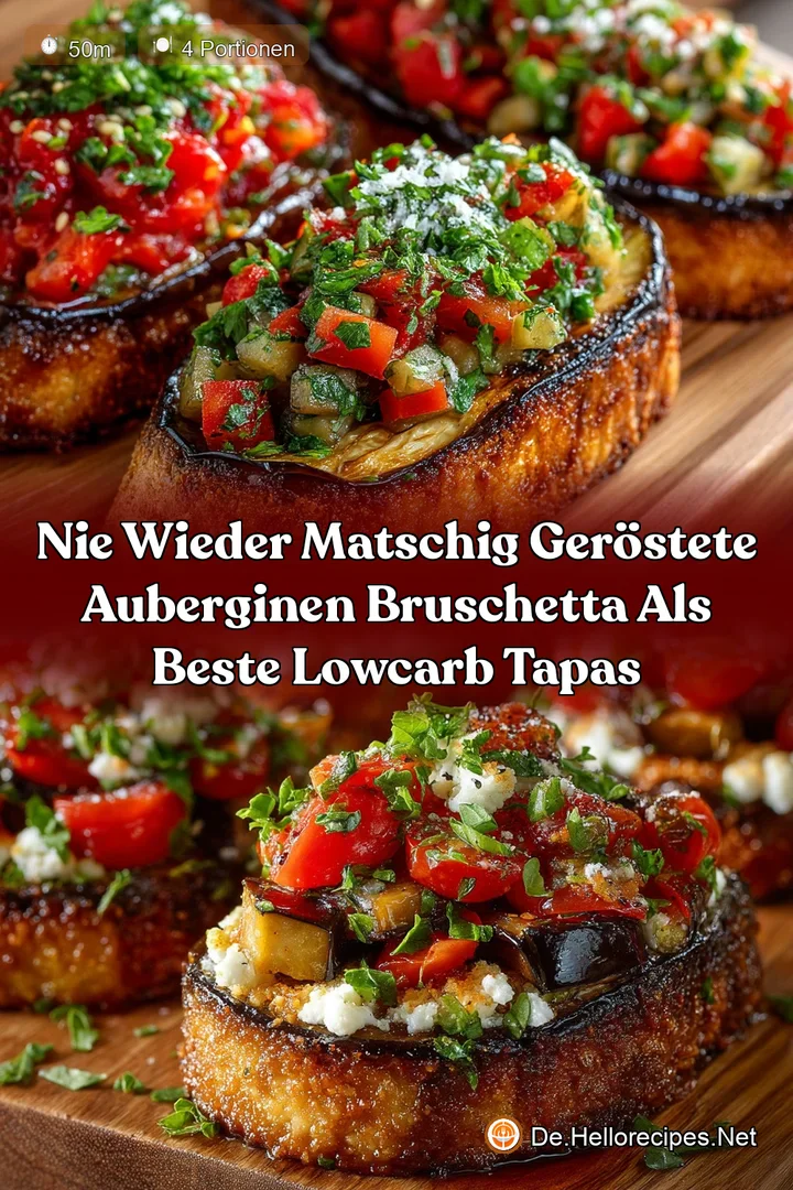 Nie wieder matschig Geröstete Auberginen Bruschetta als beste LowCarb Tapas