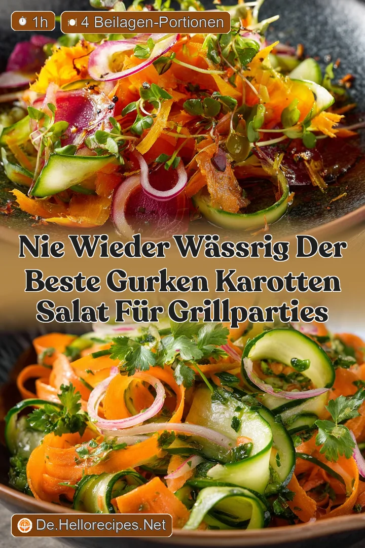 Nie wieder w&auml;ssrig Der beste Gurken Karotten Salat f&uuml;r Grillparties