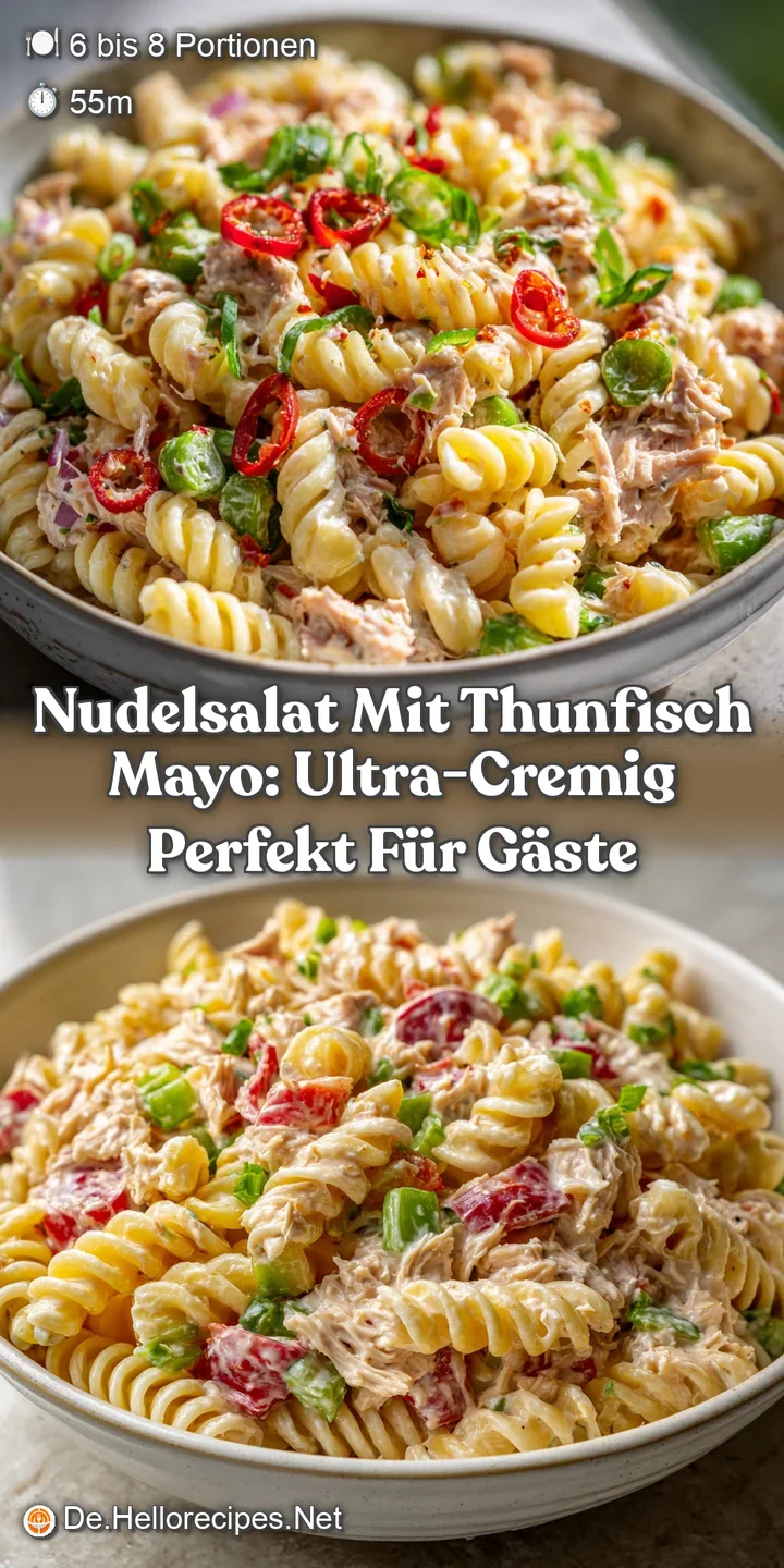 Nudelsalat mit Thunfisch Mayo: Ultra-cremig Perfekt f&uuml;r G&auml;ste