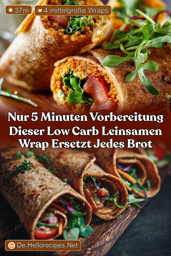 Nur 5 Minuten Vorbereitung Dieser Low Carb Leinsamen Wrap ersetzt jedes Brot