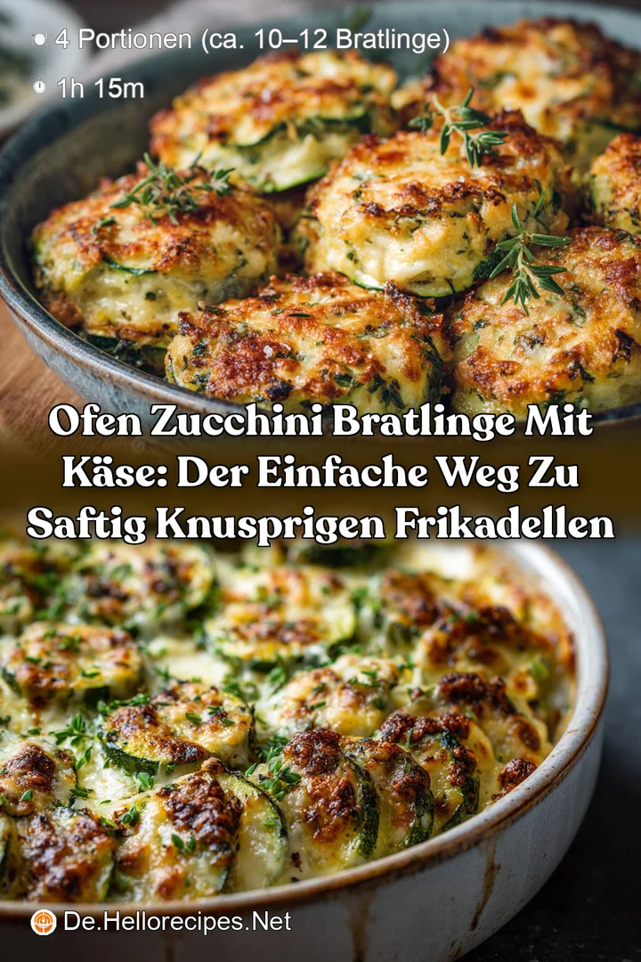 Ofen Zucchini Bratlinge mit K&auml;se: Der einfache Weg zu saftig knusprigen Frikadellen