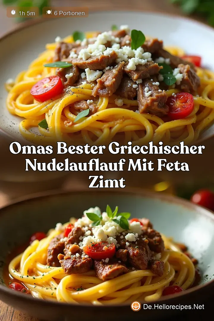 Omas bester Griechischer Nudelauflauf mit Feta Zimt