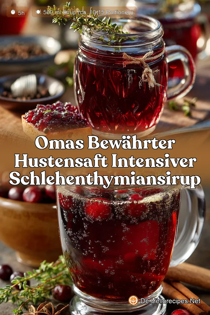 Omas bewährter Hustensaft Intensiver SchlehenThymianSirup