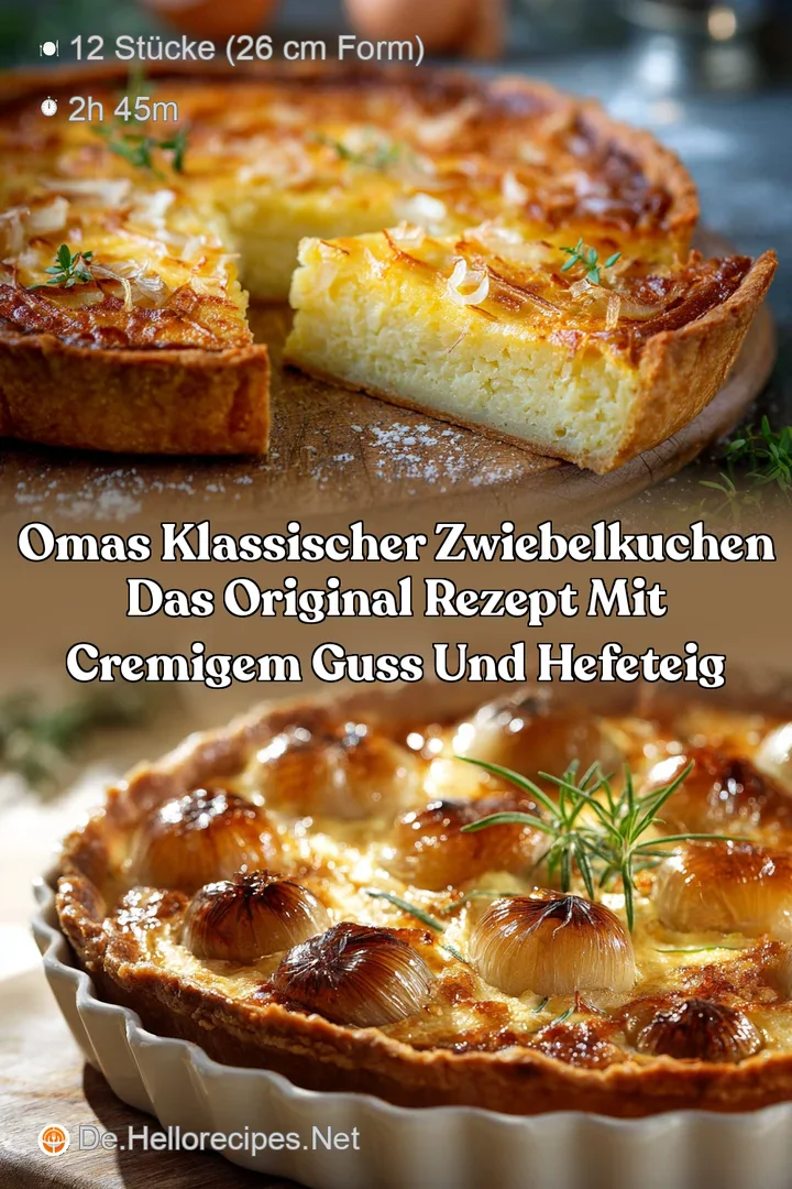 Omas klassischer Zwiebelkuchen Das original Rezept mit cremigem Guss und Hefeteig