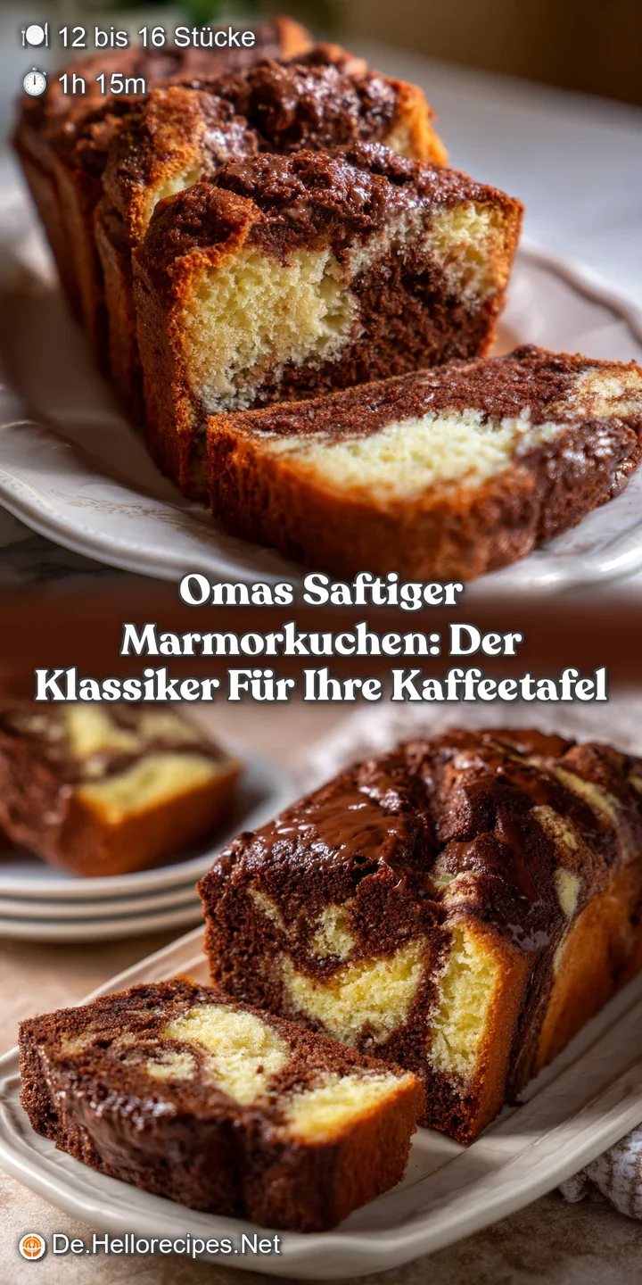 Omas Saftiger Marmorkuchen: Der Klassiker f&uuml;r Ihre Kaffeetafel