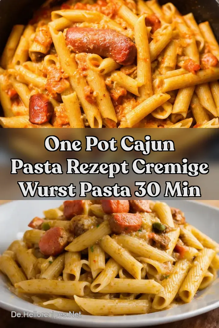 One Pot Cajun Pasta Rezept Cremige Wurst Pasta 30 Min