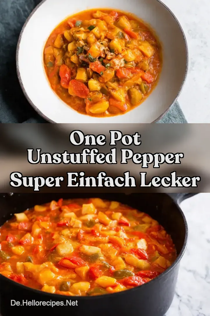 One Pot Unstuffed Pepper Super Einfach Lecker