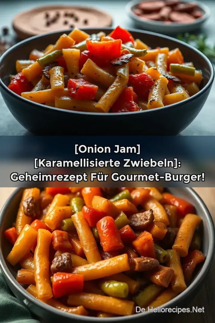 [Onion Jam] [Karamellisierte Zwiebeln]: Geheimrezept für Gourmet-Burger!