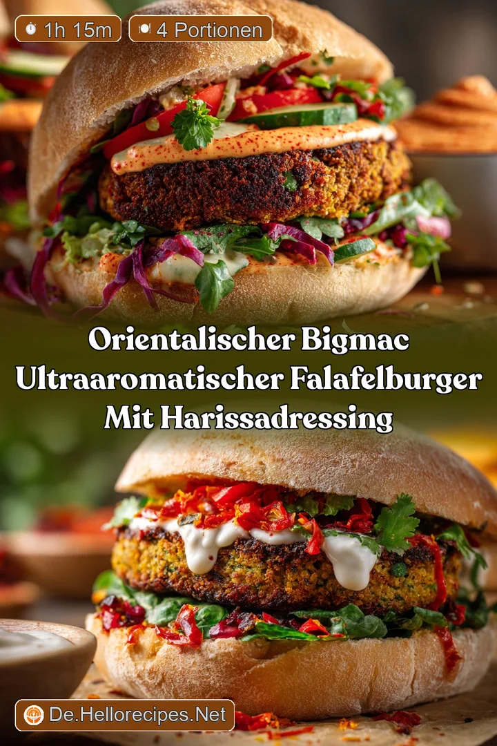 Orientalischer BigMac Ultraaromatischer FalafelBurger mit HarissaDressing