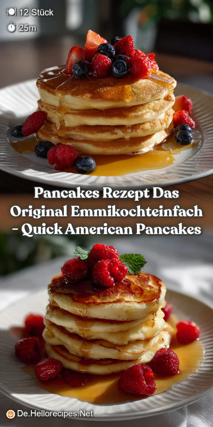 Fluffy golden pancakes stacked high, drizzled with amber syrup, and topped with a pat of melting butter. A delightful brea...
