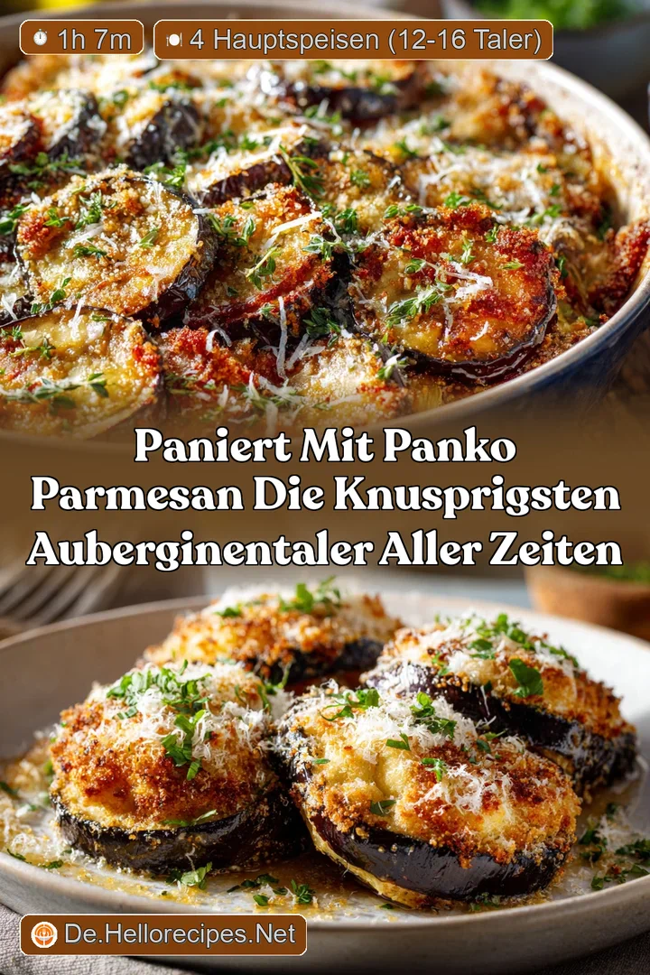 Paniert mit Panko Parmesan Die knusprigsten Auberginentaler aller Zeiten