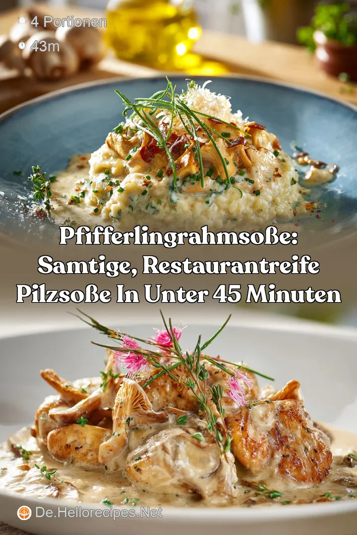 Pfifferlingrahmso&szlig;e: Samtige restaurantreife Pilzso&szlig;e in unter 45 Minuten