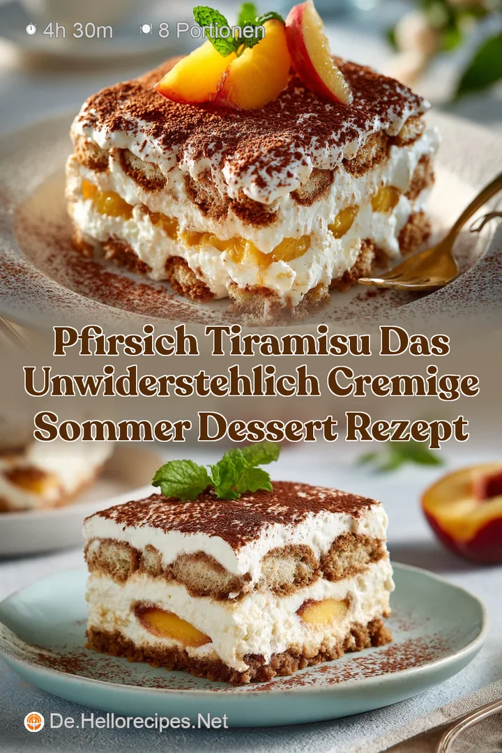Pfirsich Tiramisu Das unwiderstehlich cremige Sommer Dessert Rezept