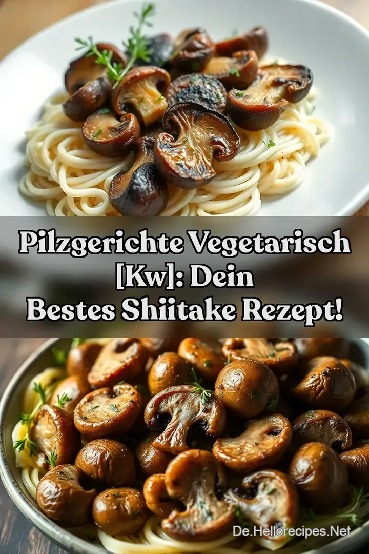 Pilzgerichte Vegetarisch [kw]: Dein bestes Shiitake Rezept!