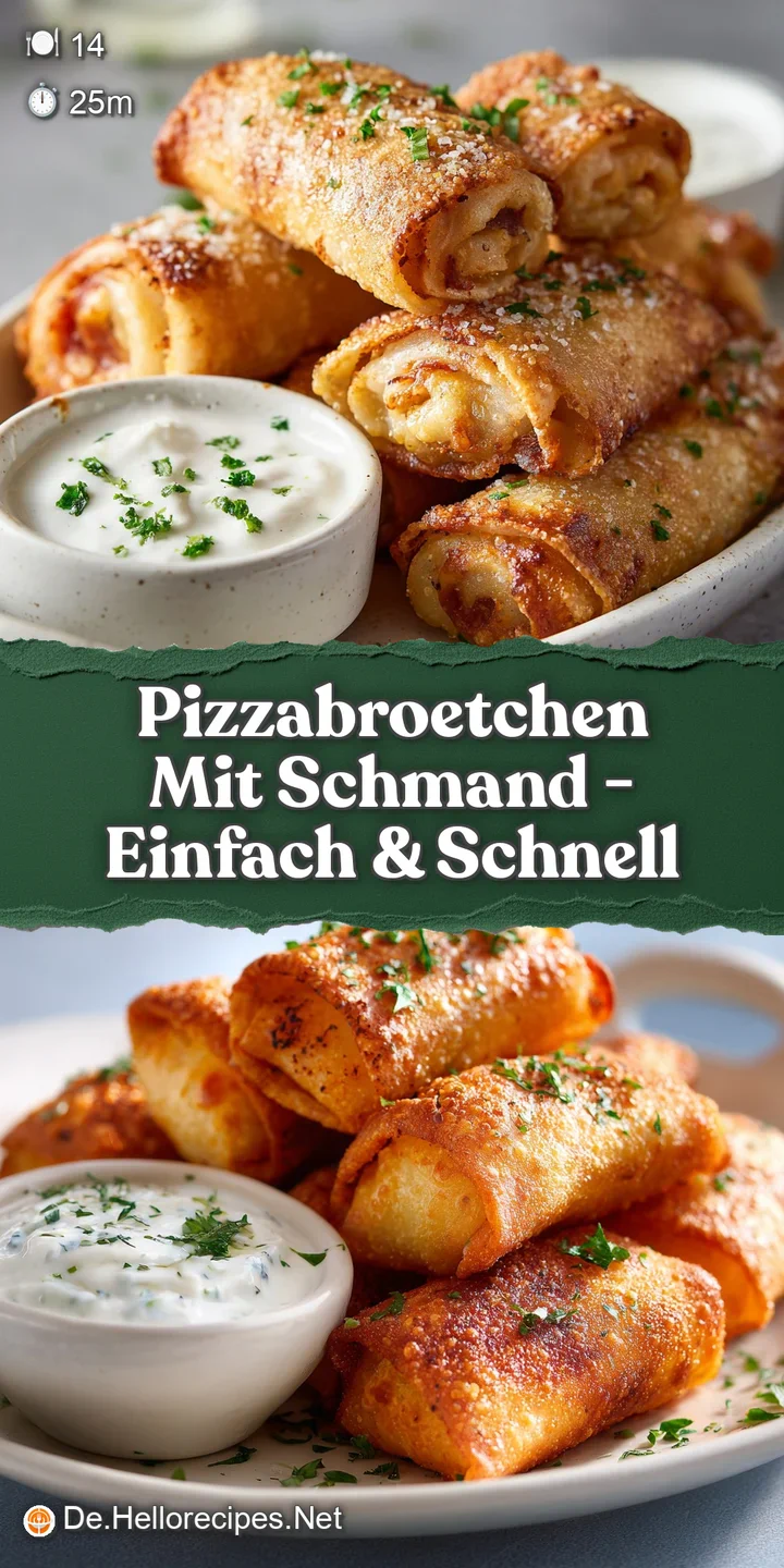 Close-up of a warm pizza roll, showing the melted cheese, savory ham, and a swirl of creamy topping, inviting a delicious ...