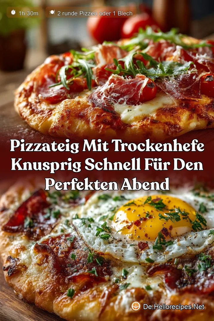 Pizzateig mit Trockenhefe Knusprig schnell für den perfekten Abend