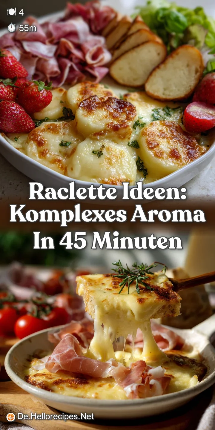 Close-up view of bubbling, golden raclette cheese, draped over perfectly grilled vegetables and crispy bacon, offering a t...