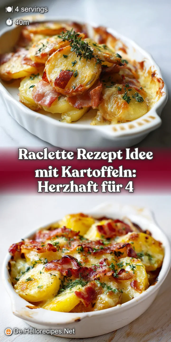 Close-up of molten raclette cheese bubbling and browning atop a pile of steaming potatoes, a textural symphony of creamy g...