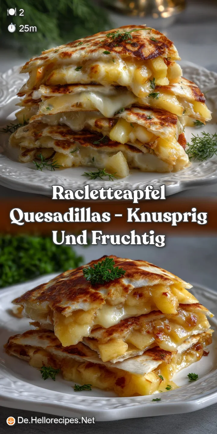 RacletteApfel Quesadillas - Knusprig und Fruchtig