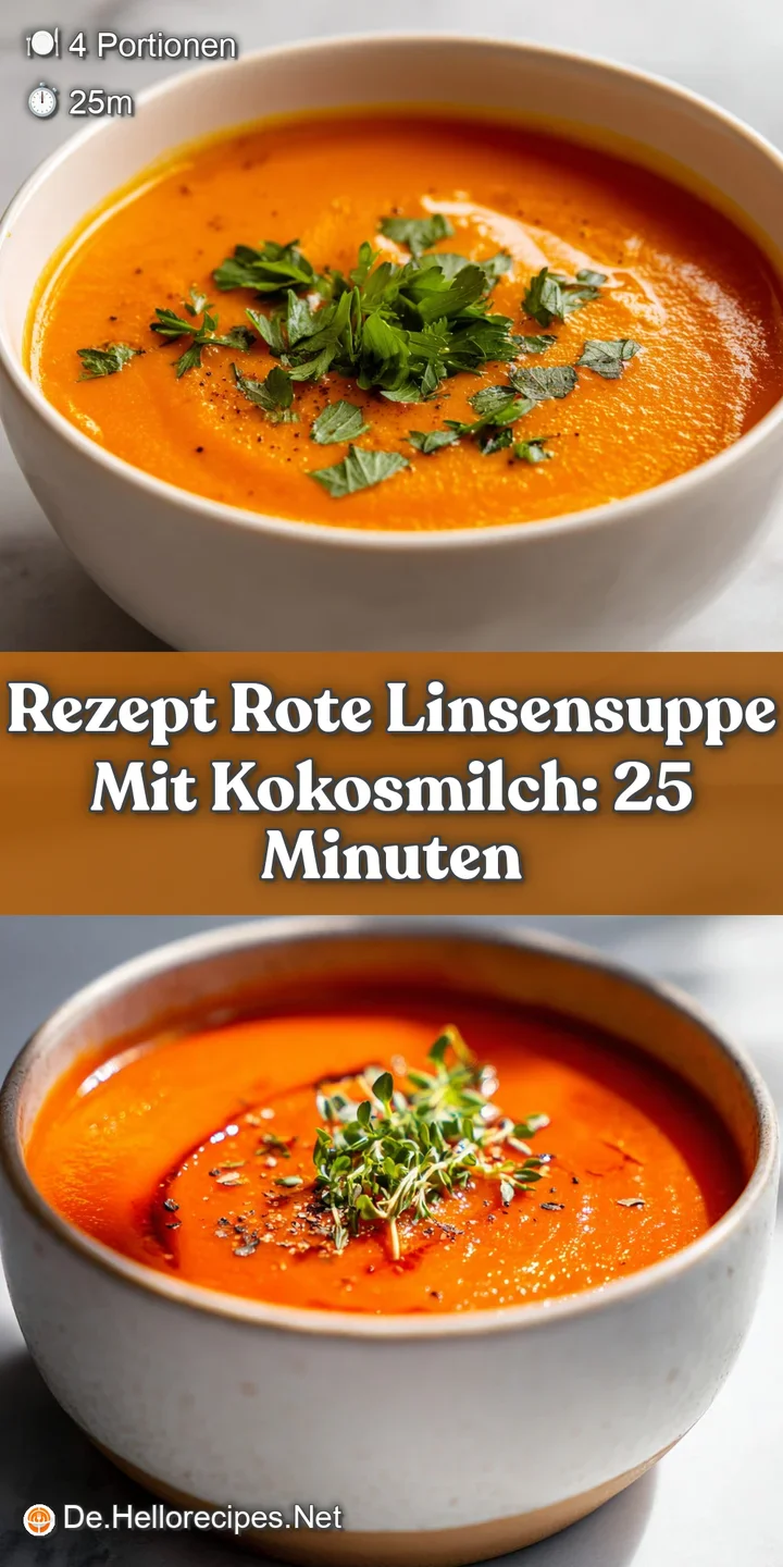 Close-up of a spoon lifting thick, vibrant red lentil soup. Glimmers of olive oil and flecks of herbs create a tempting im...