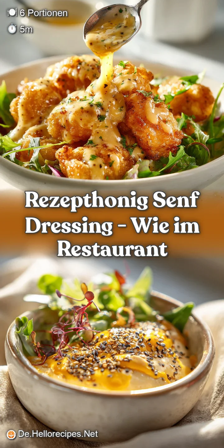 Close-up of a rich, creamy honey mustard dressing with a smooth, slightly glossy surface.