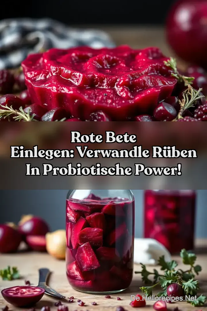 Rote Bete Einlegen: Verwandle Rüben in Probiotische Power!